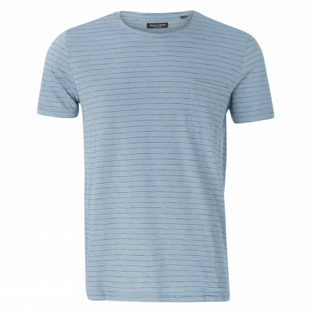 SALE % | Marc O'Polo | T-Shirt - Regular Fit - Crewneck | Blau online im Shop bei meinfischer.de kaufen