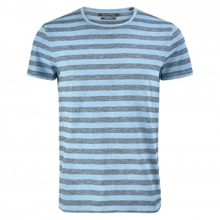 SALE % | Marc O'Polo | T-Shirt - Regular Fit - Crewneck | Blau online im Shop bei meinfischer.de kaufen