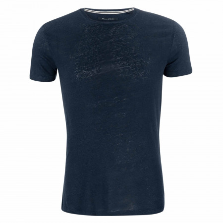 SALE % | Marc O'Polo | T-Shirt - Regular Fit - Leinen | Blau online im Shop bei meinfischer.de kaufen