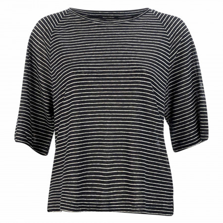 SALE % | Marc O'Polo | T-Shirt - Loose Fit - Stripes | Schwarz online im Shop bei meinfischer.de kaufen