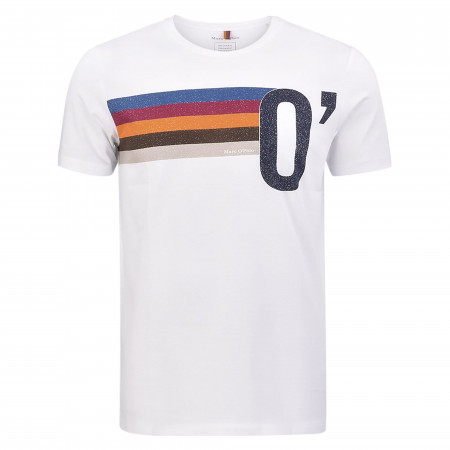 SALE % | Marc O'Polo | T-Shirt - Regular Fit - Print | Weiß online im Shop bei meinfischer.de kaufen