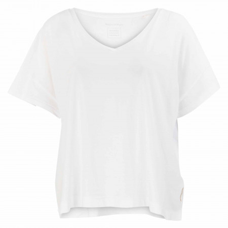 SALE % | Marc O'Polo | T-Shirt - Loose Fit - Unifarben | Weiß online im Shop bei meinfischer.de kaufen