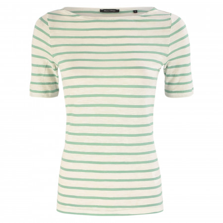 SALE % | Marc O'Polo | T-Shirt - Regular Fit - Stripes | Grün online im Shop bei meinfischer.de kaufen