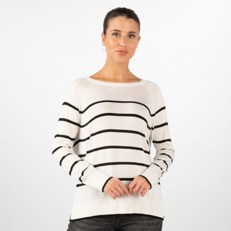 SALE % | Mavi | Sweatshirt - Loose Fit - Streifen | Weiß online im Shop bei meinfischer.de kaufen