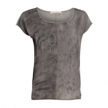 SALE % | Boss Casual | Blusenshirt - oversized - Glitterprint | Grau online im Shop bei meinfischer.de kaufen
