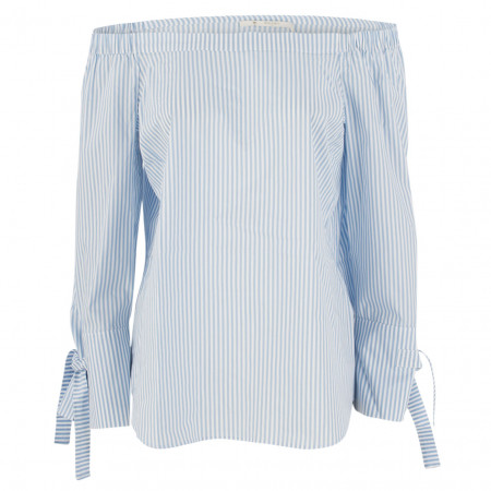 SALE % | Monari | Carmenbluse - Comfort Fit - Stripes | Blau online im Shop bei meinfischer.de kaufen