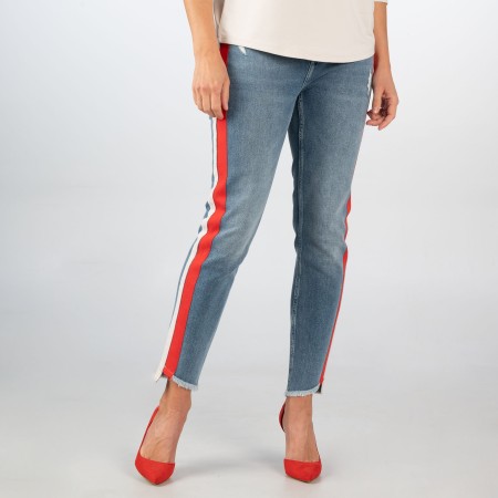 SALE % | Monari | Jeans - Slim Fit - Galonstreifen | Blau online im Shop bei meinfischer.de kaufen