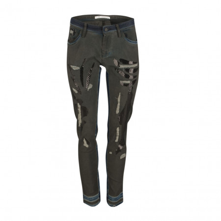 SALE % | Monari | Jeans - Slim Fit - Pailletten-Applikationen | Grau online im Shop bei meinfischer.de kaufen
