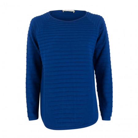 SALE % | Monari | Pullover - Comfort Fit - Struktur | Blau online im Shop bei meinfischer.de kaufen