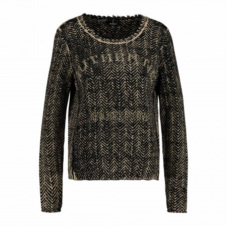 SALE % | Monari | Pullover - Regular Fit - Muster | Schwarz online im Shop bei meinfischer.de kaufen