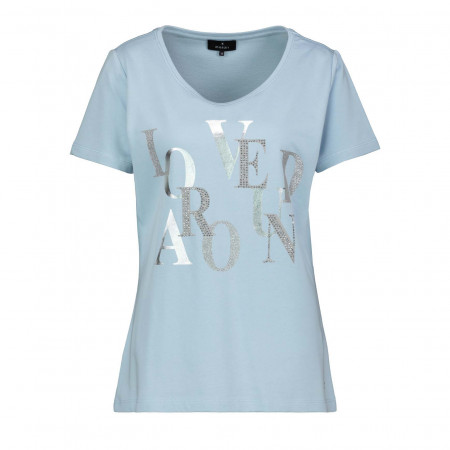 SALE % | Monari | T-Shirt - Regular Fit - Wording | Blau online im Shop bei meinfischer.de kaufen