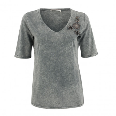 SALE % | Boss Casual | Shirt - oversized - Patches | Grau online im Shop bei meinfischer.de kaufen