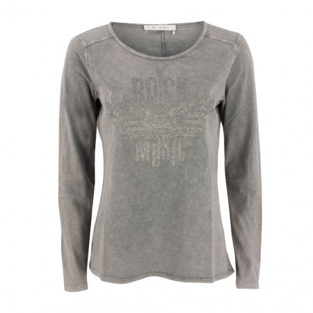 SALE % | Monari | Shirt - Regular Fit - Glitter-Print | Grau online im Shop bei meinfischer.de kaufen