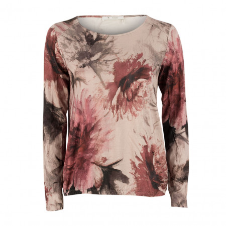 SALE % | Monari | Jerseyshirt - Regular Fit - Aquarell-Print | Rosa online im Shop bei meinfischer.de kaufen