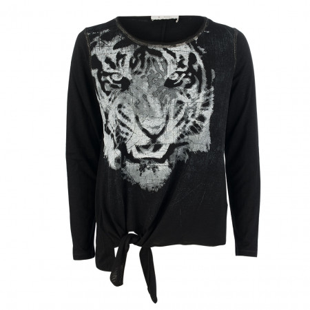 SALE % | Monari | Shirt - Comfort Fit - Tigerprint | Schwarz online im Shop bei meinfischer.de kaufen