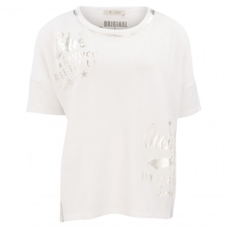 SALE % | Monari | Sweatshirt - oversized - kurzarm | Weiß online im Shop bei meinfischer.de kaufen