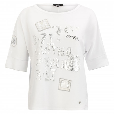 SALE % | Monari | Shirt - Loose Fit - Print | Weiß online im Shop bei meinfischer.de kaufen