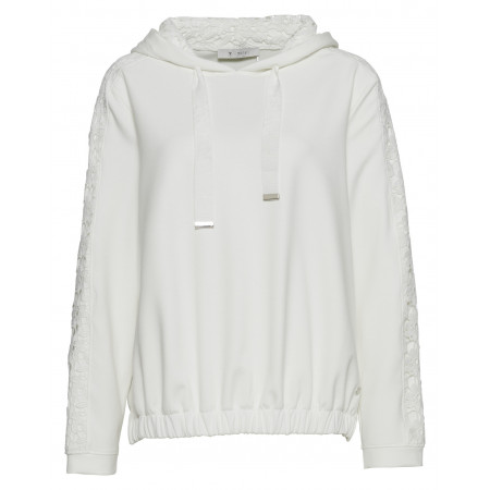 SALE % | Monari | Sweater - Comfort Fit - Kapuze | Weiß online im Shop bei meinfischer.de kaufen