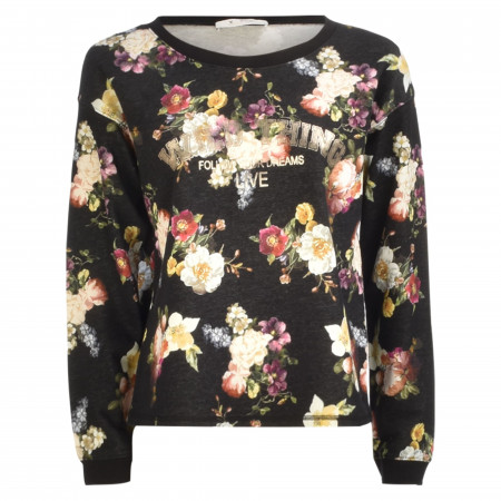 SALE % | Monari | Sweater - Comfort Fit - Blumendruck | Schwarz online im Shop bei meinfischer.de kaufen
