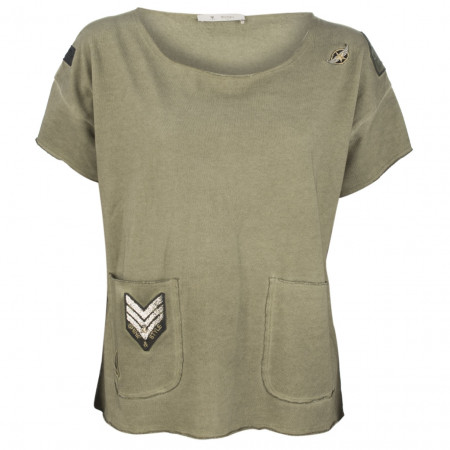 SALE % | Monari | Sweatshirt - oversized -Applikationen | Oliv online im Shop bei meinfischer.de kaufen
