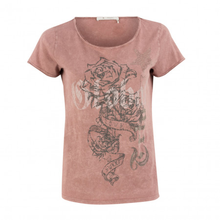 SALE % | Monari | T-Shirt - oversized - Strassprint | Rosa online im Shop bei meinfischer.de kaufen