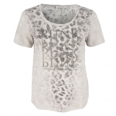 SALE % | Monari | T-Shirt - Comfort Fit - Glitzer-Print | Grau online im Shop bei meinfischer.de kaufen