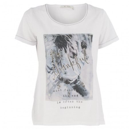SALE % | Monari | T-Shirt - Comfort Fit - Print | Weiß online im Shop bei meinfischer.de kaufen