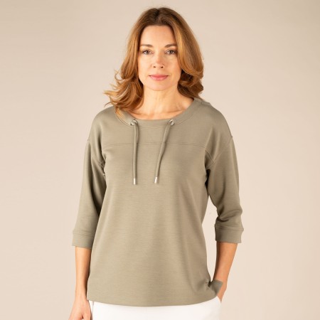 SALE % | Monari | Sweatshirt - Regular Fit - Schmucköse | Grün online im Shop bei meinfischer.de kaufen