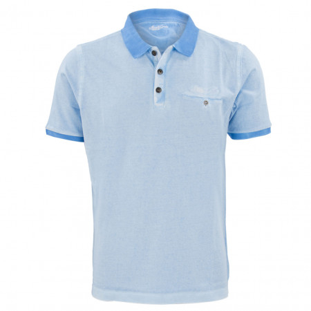 SALE % | Monte Carlo | Poloshirt - Regular Fit - Cold-dye-Optik | Blau online im Shop bei meinfischer.de kaufen