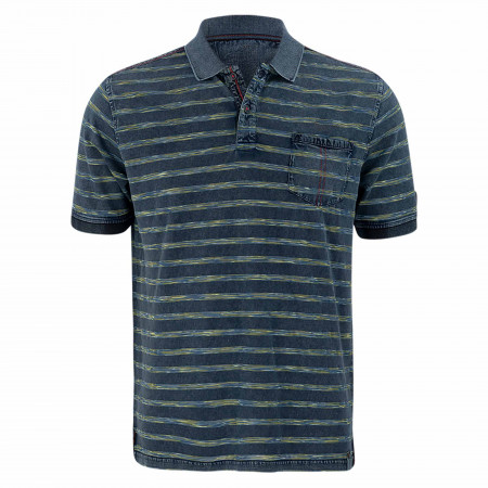 SALE % | Monte Carlo | Poloshirt - Casual Fit - Stripes | Blau online im Shop bei meinfischer.de kaufen