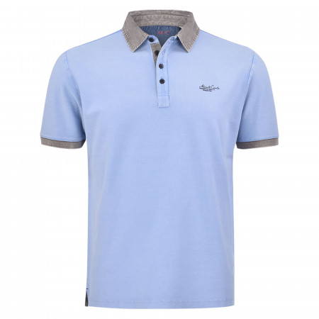 SALE % | Monte Carlo | Poloshirt - Regular Fit - Denim-Optik | Blau online im Shop bei meinfischer.de kaufen