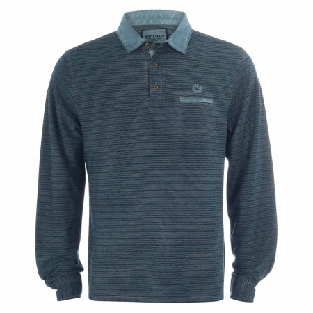 SALE % | Monte Carlo | Poloshirt - Comfort Fit - Washed Out | Blau online im Shop bei meinfischer.de kaufen