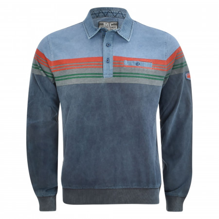 SALE % | Monte Carlo | Sweatshirt - Comfort Fit - Polokragen | Blau online im Shop bei meinfischer.de kaufen