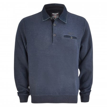 SALE % | Monte Carlo | Sweatshirt - Regular Fit - Polokragen | Blau online im Shop bei meinfischer.de kaufen