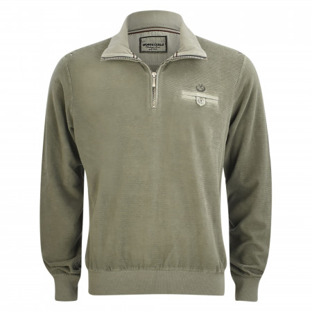 SALE % | Monte Carlo | Sweatshirt - Comfort Fit - Zip | Oliv online im Shop bei meinfischer.de kaufen