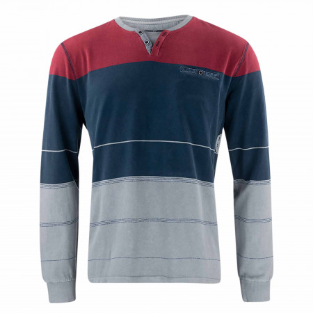 SALE % | Monte Carlo | Sweatshirt - Comfort Fit - Henley | Blau online im Shop bei meinfischer.de kaufen