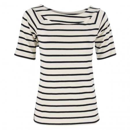 SALE % | More&More | T-Shirt - fitted - Stripes | Weiß online im Shop bei meinfischer.de kaufen