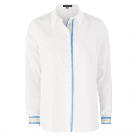 SALE % | More&More | Hemdbluse - Regular Fit - Stripe Detail | Weiß online im Shop bei meinfischer.de kaufen