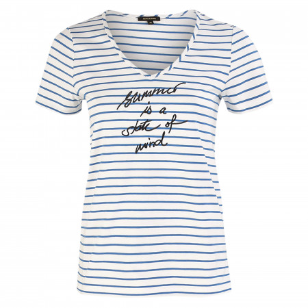 SALE % | More&More | T-Shirt - Regular Fit - V-Neck | Blau online im Shop bei meinfischer.de kaufen