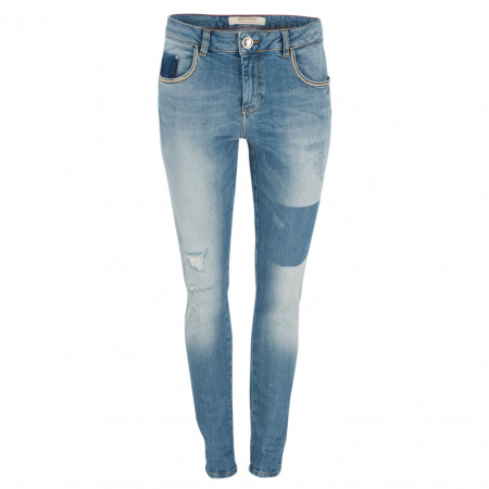 SALE % | Mos Mosh | Jeans - Skinny Fit - Destroyedpatches | Blau online im Shop bei meinfischer.de kaufen