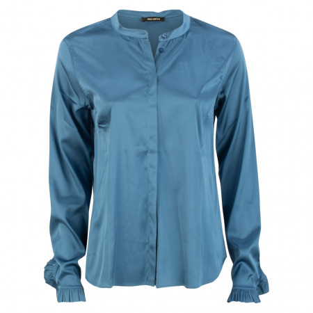 SALE % | Mos Mosh | Bluse - Regular Fit - Mattie Satin Shirt | Blau online im Shop bei meinfischer.de kaufen