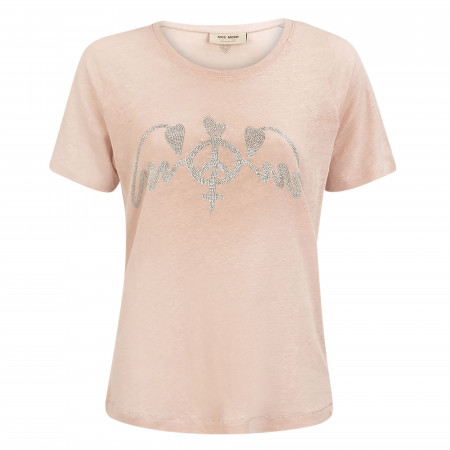 SALE % | Mos Mosh | T-Shirt - Loose Fit - Mag Linen-Tee | Rosa online im Shop bei meinfischer.de kaufen