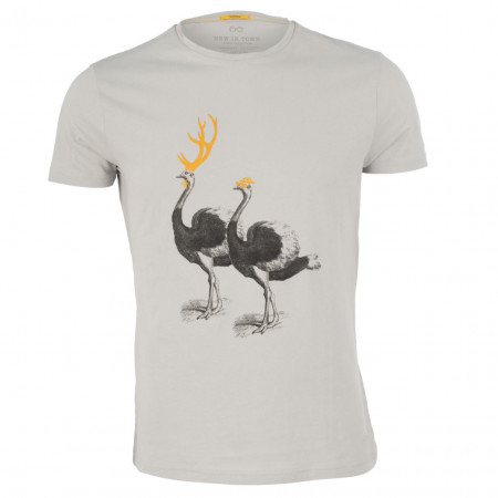 SALE % |  | T-Shirt - Regular Fit - Frontprint | Grau online im Shop bei meinfischer.de kaufen