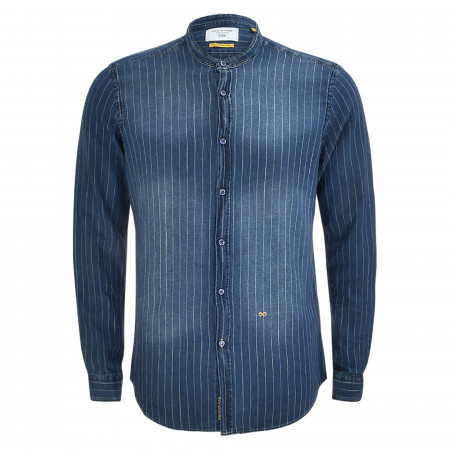 SALE % |  | Freizeithemd - Regular Fit - Stehkragen | Blau online im Shop bei meinfischer.de kaufen
