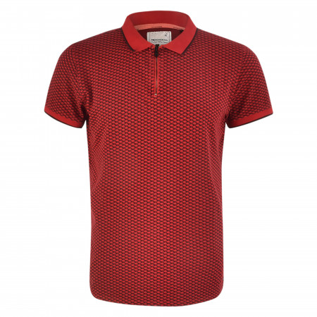 SALE % | No Excess | Poloshirt - Regular Fit - Pique-Print | Rot online im Shop bei meinfischer.de kaufen