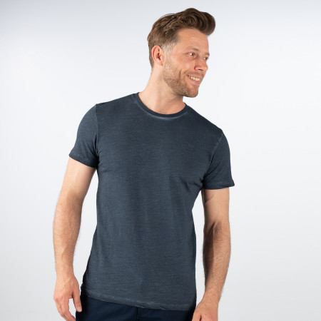SALE % | No Excess | T-Shirt - Regular Fit - Leinen-Mix | Blau online im Shop bei meinfischer.de kaufen