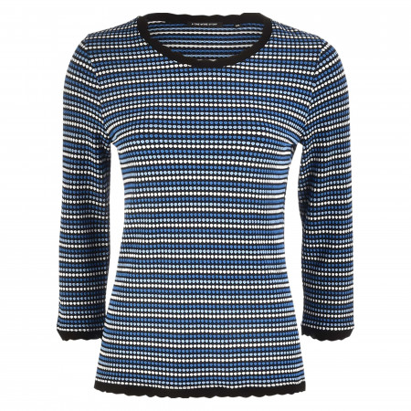 SALE % | ONE MORE STORY | Shirt - Losse Fit - Dot Stripes | Blau online im Shop bei meinfischer.de kaufen