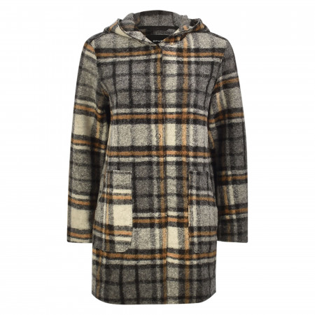 SALE % | Opus | Mantel - Loose Fit - Handa wool check | Grau online im Shop bei meinfischer.de kaufen