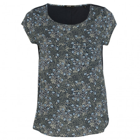 SALE % | Opus | T-Shirt - Flinka flower - Material-Mix | Blau online im Shop bei meinfischer.de kaufen