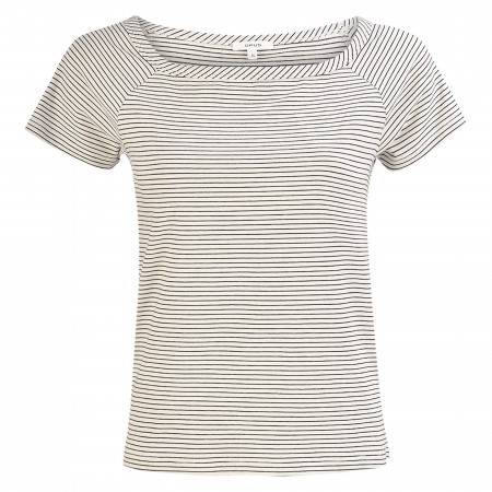 SALE % | Opus | T-Shirt - Svela stripe - Regular Fit | Weiß online im Shop bei meinfischer.de kaufen